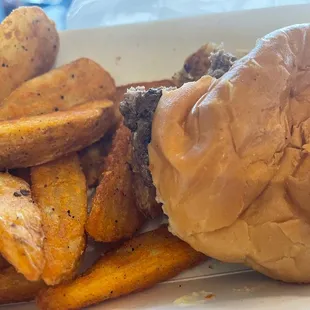 1/2 Lb. Signature Cheeseburger. Like a crime I took a bite out of it.