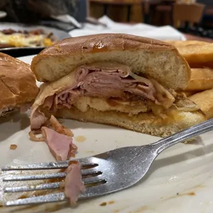 Super salty ham on a smokey mountain chicken.