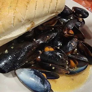 Mussels.  Tasty.
