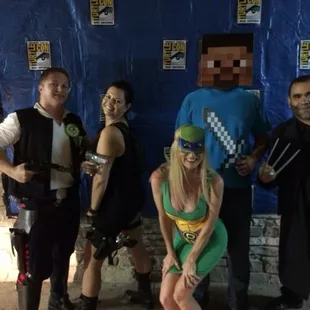 a group of people dressed in costumes