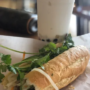 Grilled pork bahn mi
