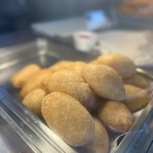 New item - football filled with meat  like dim sum