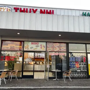 the front of the store