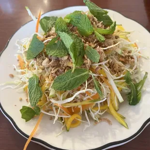 a plate of food on a table