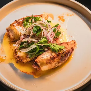 N&apos;duja Rice, Orange Beurre Blanc, Fennel &amp; Red Onion Salad