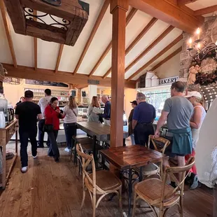 The line up to the counter