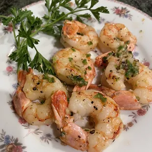 Garlic chili prawns