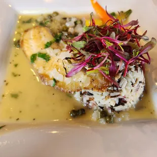 Talapia and wild rice