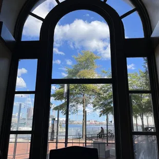 View of the landing, where they host live music