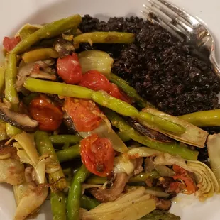 Vegan meal - chef used what they had on hand and it was delicious!