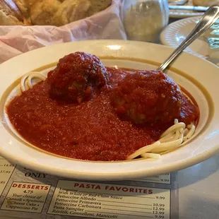 Ti Amo spaghetti and meatballs