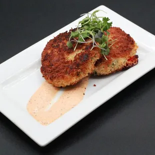 Lump crab cakes with chipotle aioli