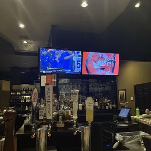 TVs in the bar