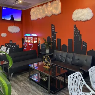 Seating area indoors