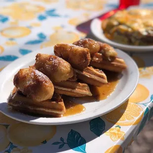 Fried Banana Waffles