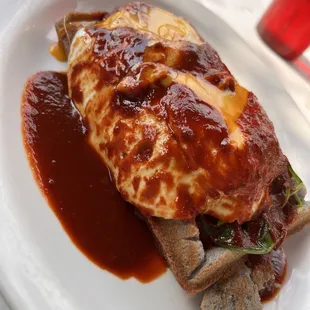 Ranchero waffle with red!
