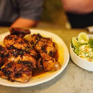 Guisado Chicken and street corn