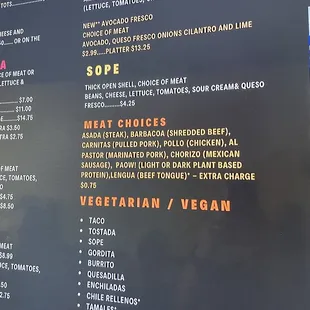 Plant Based Meat (they did not have on my visit)