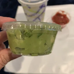 Tiny guac loaded with onions