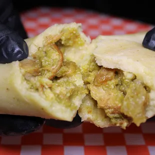 Chicharron, Pork Belly in a green salsa.