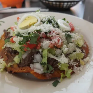 a plate of mexican food