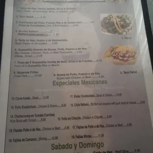 Menu page 2