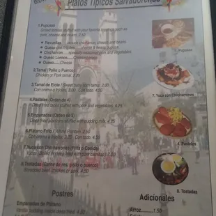 Menu page 1