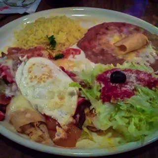 Enchiladas Racheras With A Fried Egg (2)