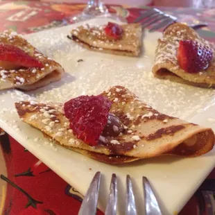 Dessert. The strawberries were at their peak!