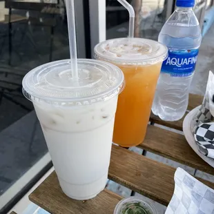 Horchata and melon agua fresca