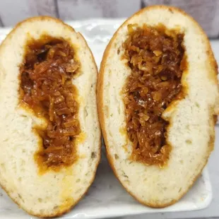 German Bun with Shredded Coconut.