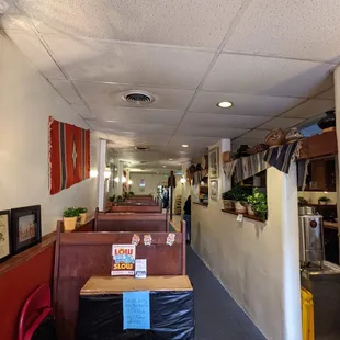 the inside of a restaurant
