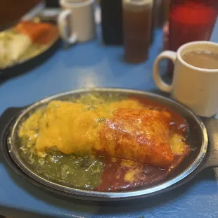 Xmas style chorizo breakfast burrito