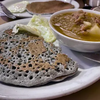 Short Stack Blue Corn Pion Pancakes