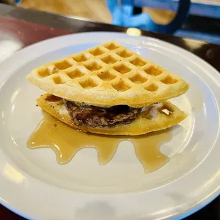 food, waffles
