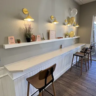 High top seating area