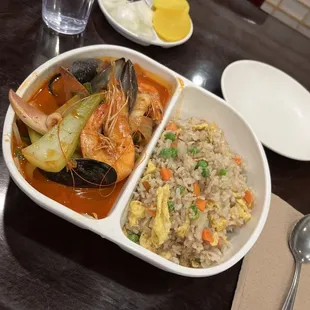 Jjamppong fried rice combo