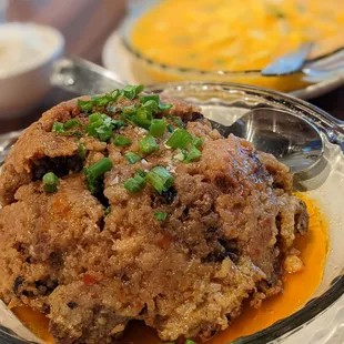 Pork ribs with rice and pumpkin (fen zen rou)