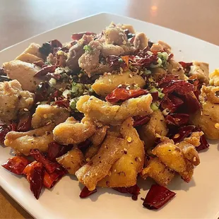 川香辣子鸡 Sichuan Style Dry-Fried Chicken with Hot Chilies