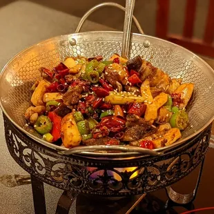 a bowl of stir fry