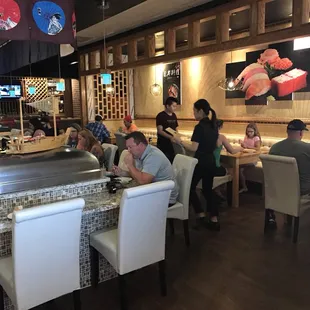 interior, sushi and sashimi