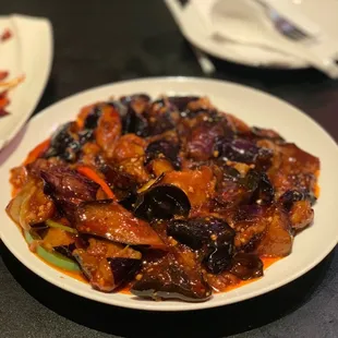 Braised Eggplant with Garlic and Chili (Savory/Sweet and the Wood Ear Mushroom was such a chewy addition to the dish)