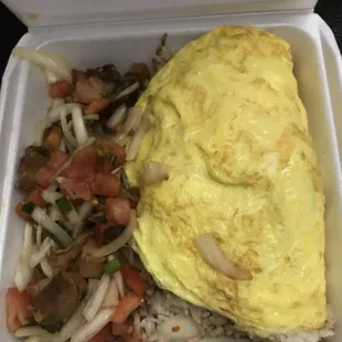 Lechon combo (comes with adobo fried rice omelette)- $13