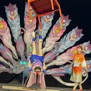 Foot juggling during the cultural show