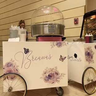 Churros and Cotton candy station