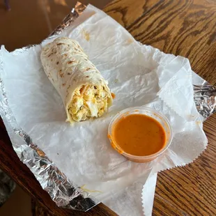 Bacon egg and cheese burritos