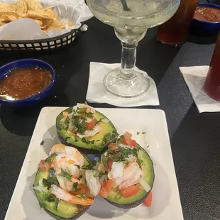 Keto Plate 1/2 order - avocados, pico, shrimp