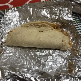 Bean &amp; Cheese Taco on corn