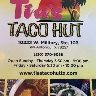 Note name of taco hut