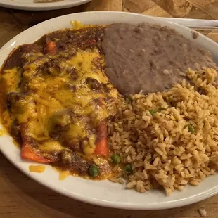 Cheese enchilada plate